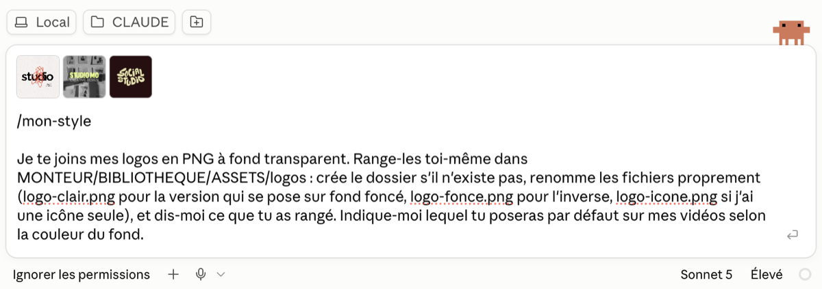 Étape 1 de la leçon