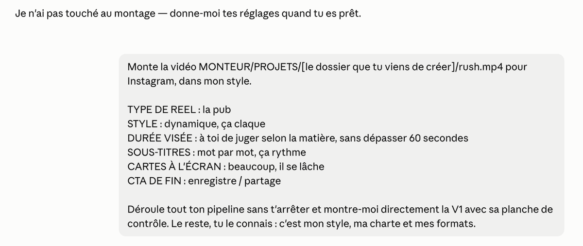 Étape 3 du premier montage