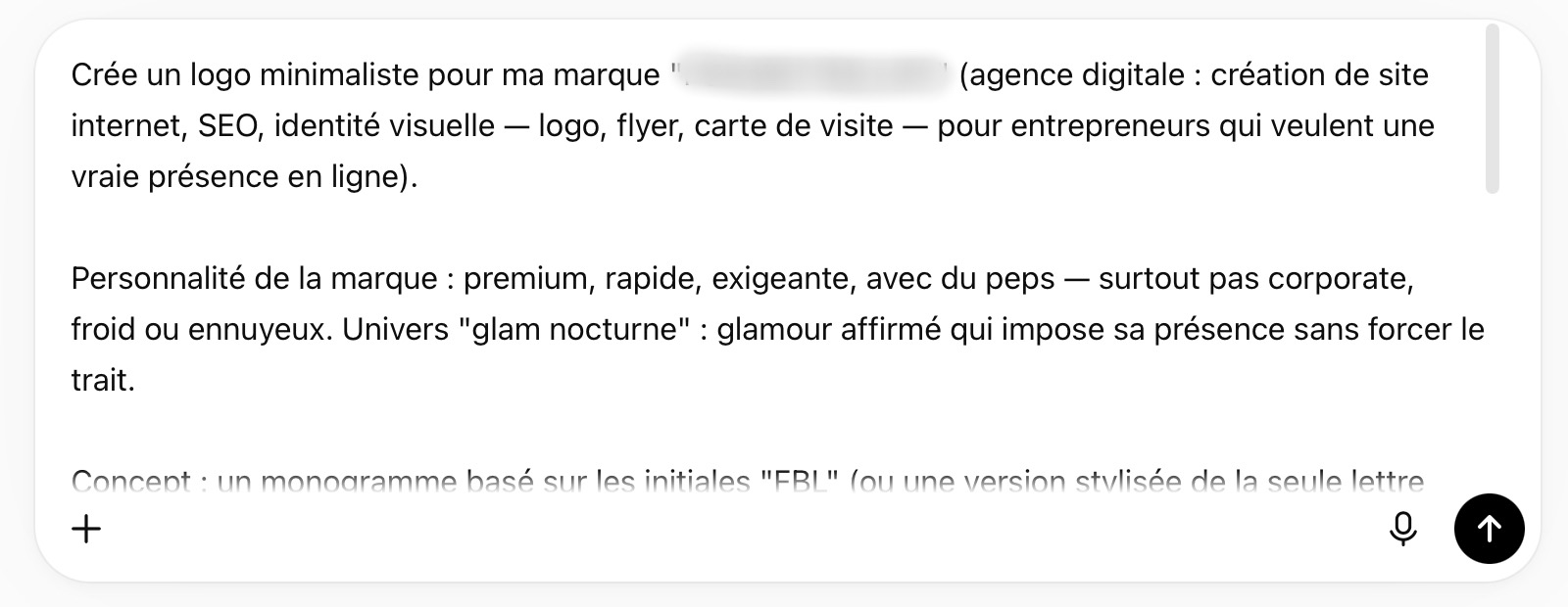 Prompt logo généré par Claude
