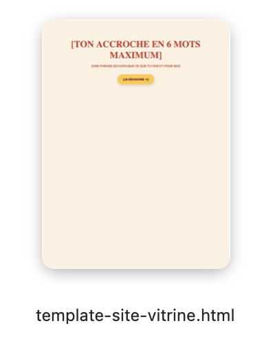 Bouton de téléchargement du template