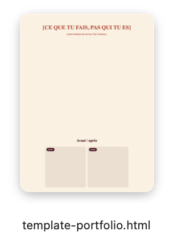 Bouton de téléchargement du template