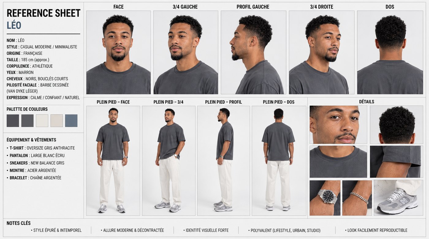 Exemple de reference sheet personnage